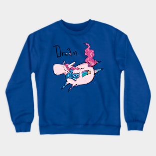 Unicorn Dream Flying Art Crewneck Sweatshirt